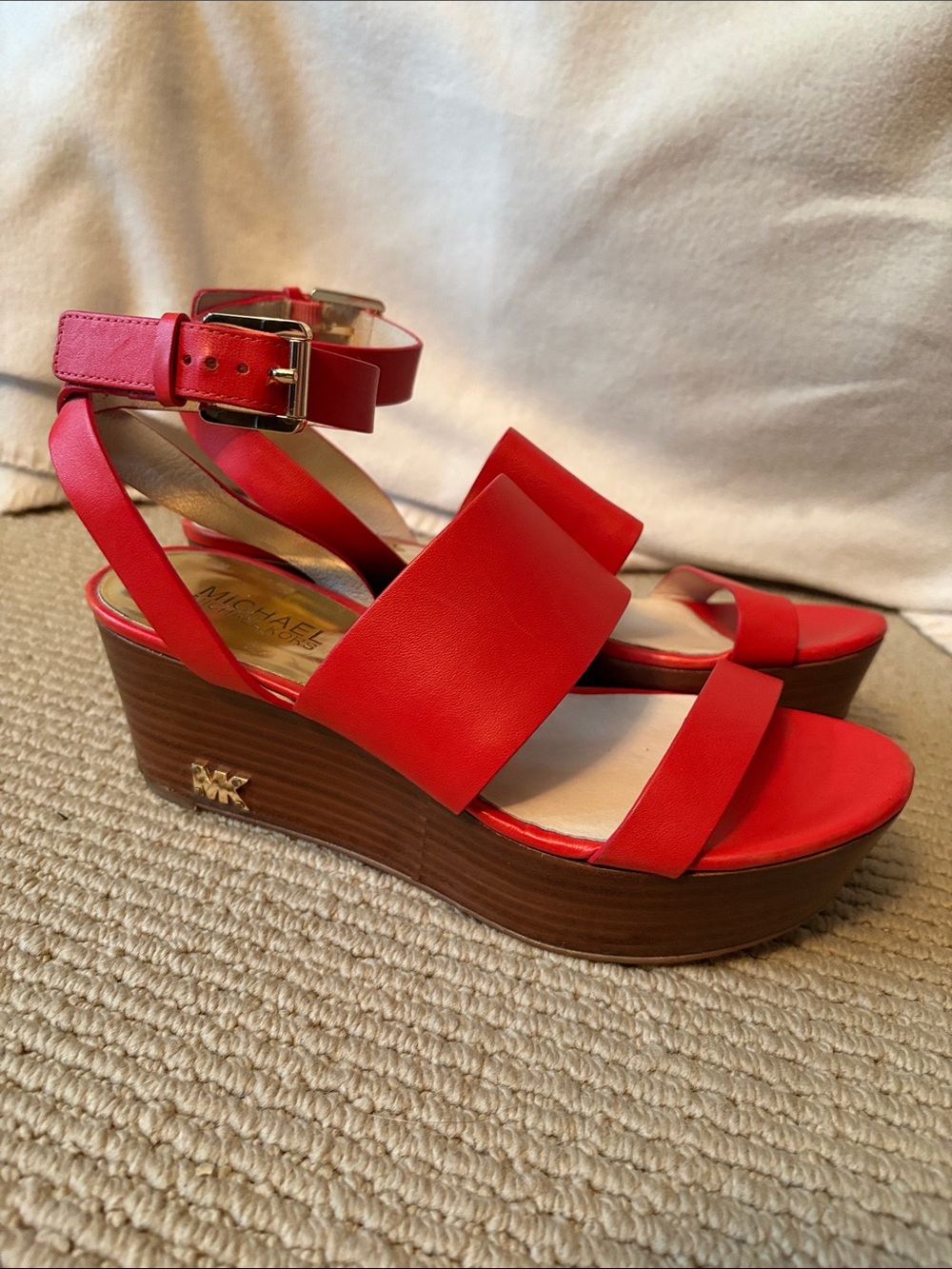 Michael Kors Leather Wedges